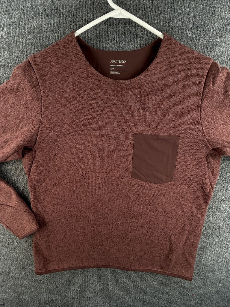Arc’teryx Fleece Covert Sweater Sweatshirt Women Pullover Red Small 12540 Pocket